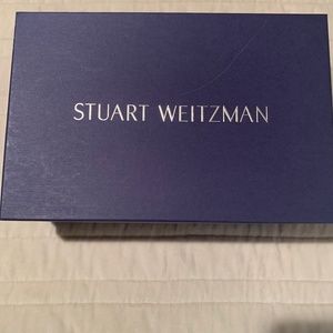 Stuart Weitzman gray sandals Swarovski crystals